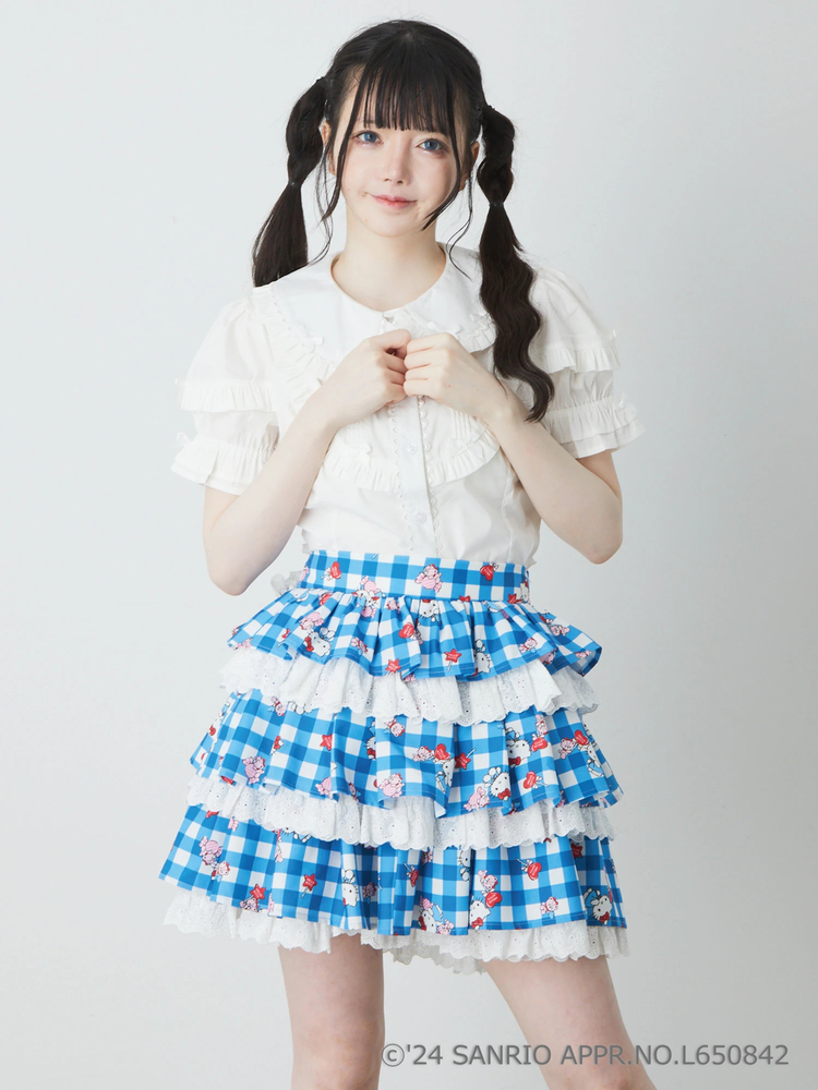 未使用級☆Jamie ジェイミーエーエヌケー ハローキティ ティアードスカート ハローキティ ティアードスカート - Jamie エーエヌケー