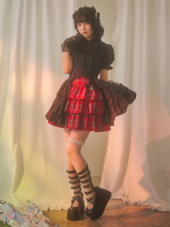 くまちゃんリボンティアードスカパン