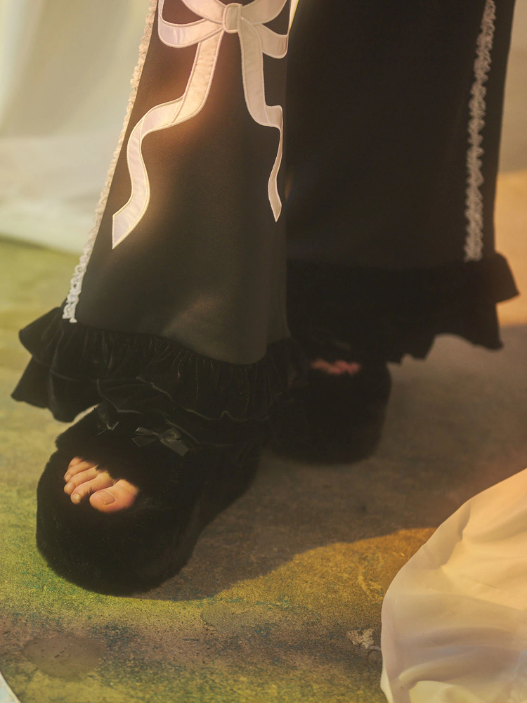 Jamieエーエヌケー リボンパットワークパンツ Jamie エーエヌケー（ジェイミーエーエヌケー）の「リボンパット