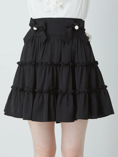 フリルリボンお姫様ティアードスカート