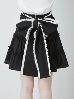 フリルリボンお姫様ティアードスカート