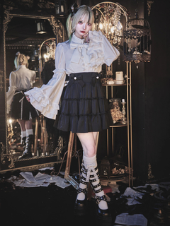 フリルリボンお姫様ティアードスカート