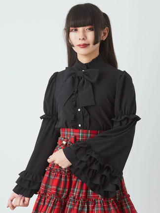 ジェイミーエーエヌケー 姫袖 ゴシック 3連リボン ワンピース ゴシックモチーフワンピース - Jamie エーエヌケー(ジェイミー