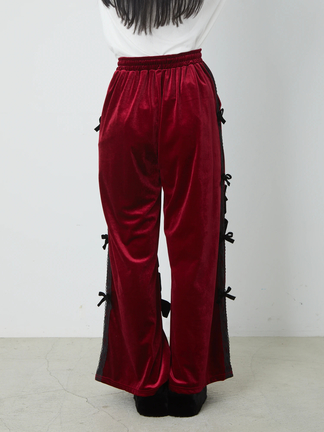 リボンベロアパンツ - Jamie エーエヌケー(ジェイミーエー