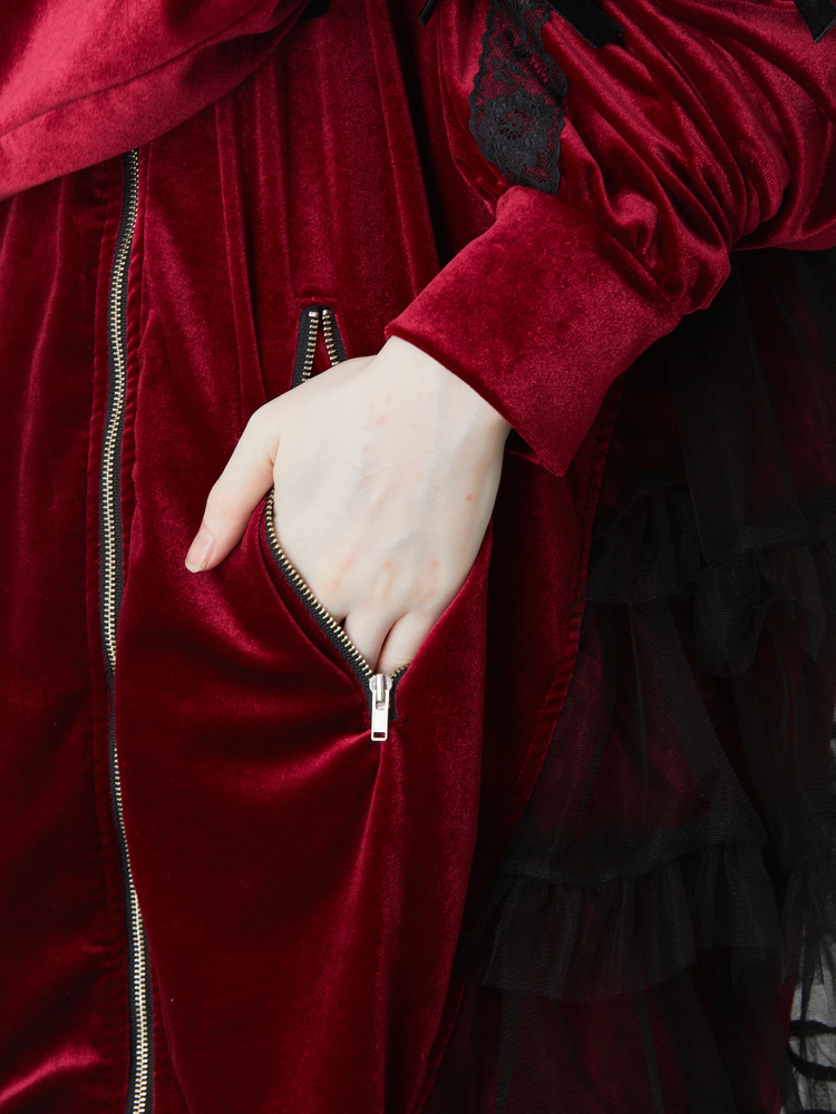 リボンベロアパーカー - Jamie エーエヌケー(ジェイミーエーエヌケー