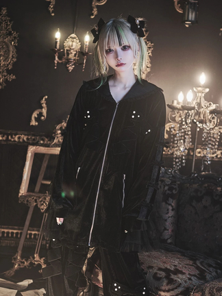 リボンベロアパーカー - Jamie エーエヌケー(ジェイミーエーエヌケー