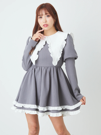 mille fille closet／フェアリーケープバイカラーワンピース mille fille closet by LODISPOTTO（ミルフィーユクローゼットバイ