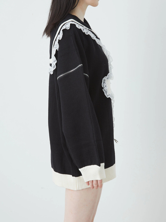 アンミヌ UNMINOU 　フレンチセーラーニット アンミヌ UNMINOU フレンチセーラーニット - メルカリ