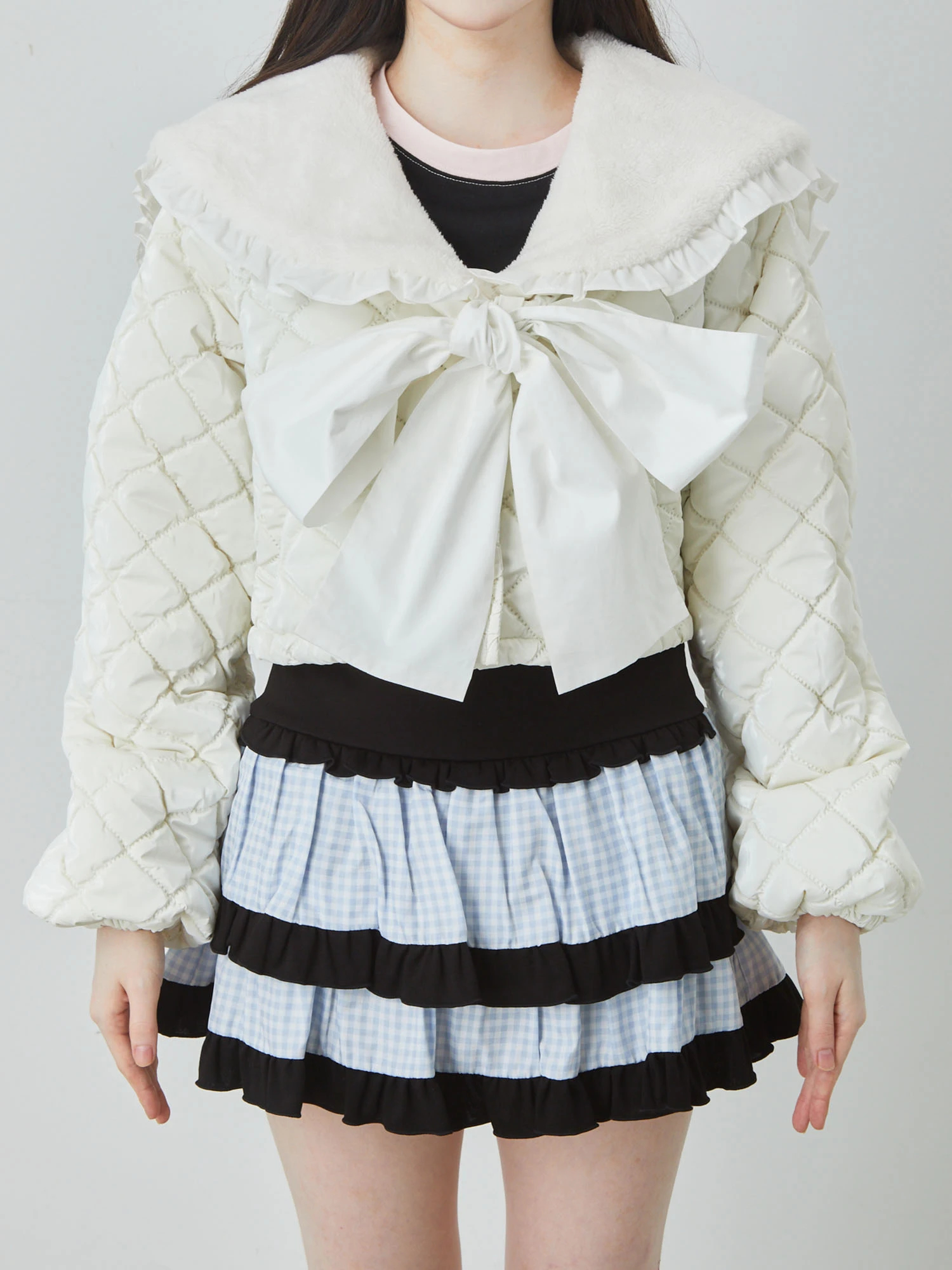 キルティングセーラージャケット【White】