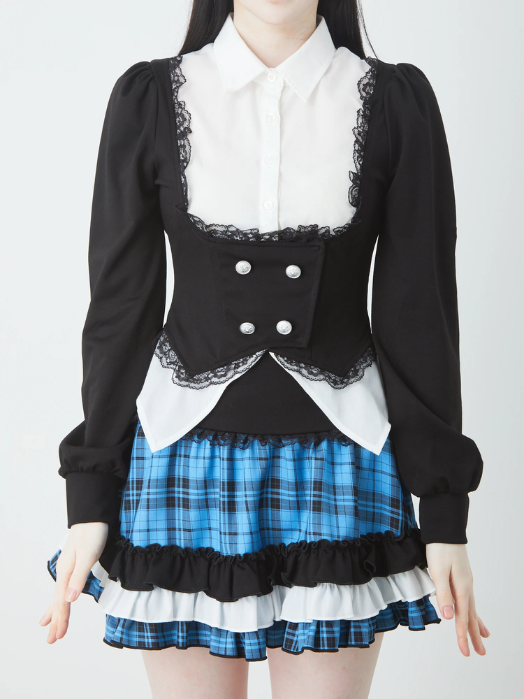 Jamie エーエヌケー ジャパニーズ制服ティアードTOPS ジャパニーズ制服ティアードTOPS - Jamie エーエヌケー