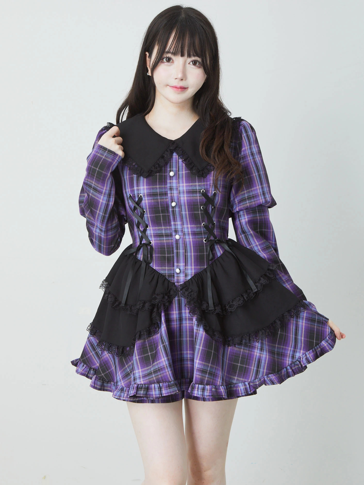 チェックコルセットコンビネゾン - Jamie エーエヌケー(ジェイミーエー