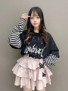 ジップモチーフティアードスカパン