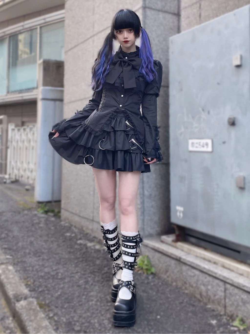 ジップモチーフティアードスカパン - Jamie エーエヌケー