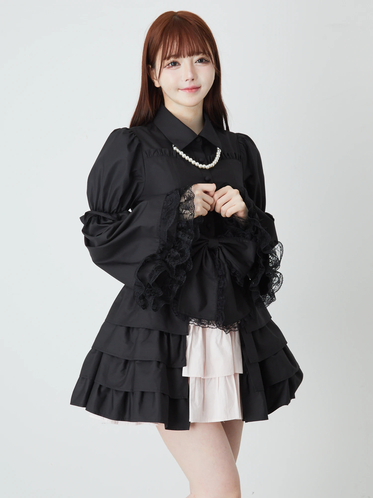ブラウス シャツ BIGリボン姫袖ブラウス レディース Bigおリボンお姫様ブラウス - Jamie エーエヌケー(ジェイミー
