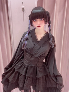 着物スリーブコルセットワンピース