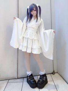 着物スリーブコルセットワンピース