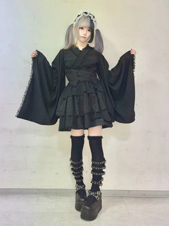 着物スリーブコルセットワンピース