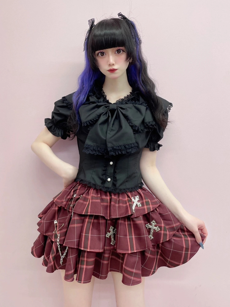 Jamie エーエヌケー ゴシッククロスティアードJSK ゴシッククロスティアードJSK - Jamie エーエヌケー(ジェイミー