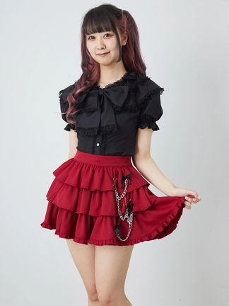 チェーンとリボンのティアードスカパン - Jamie エーエヌケー