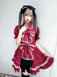 チェーンとリボンのティアードスカパン
