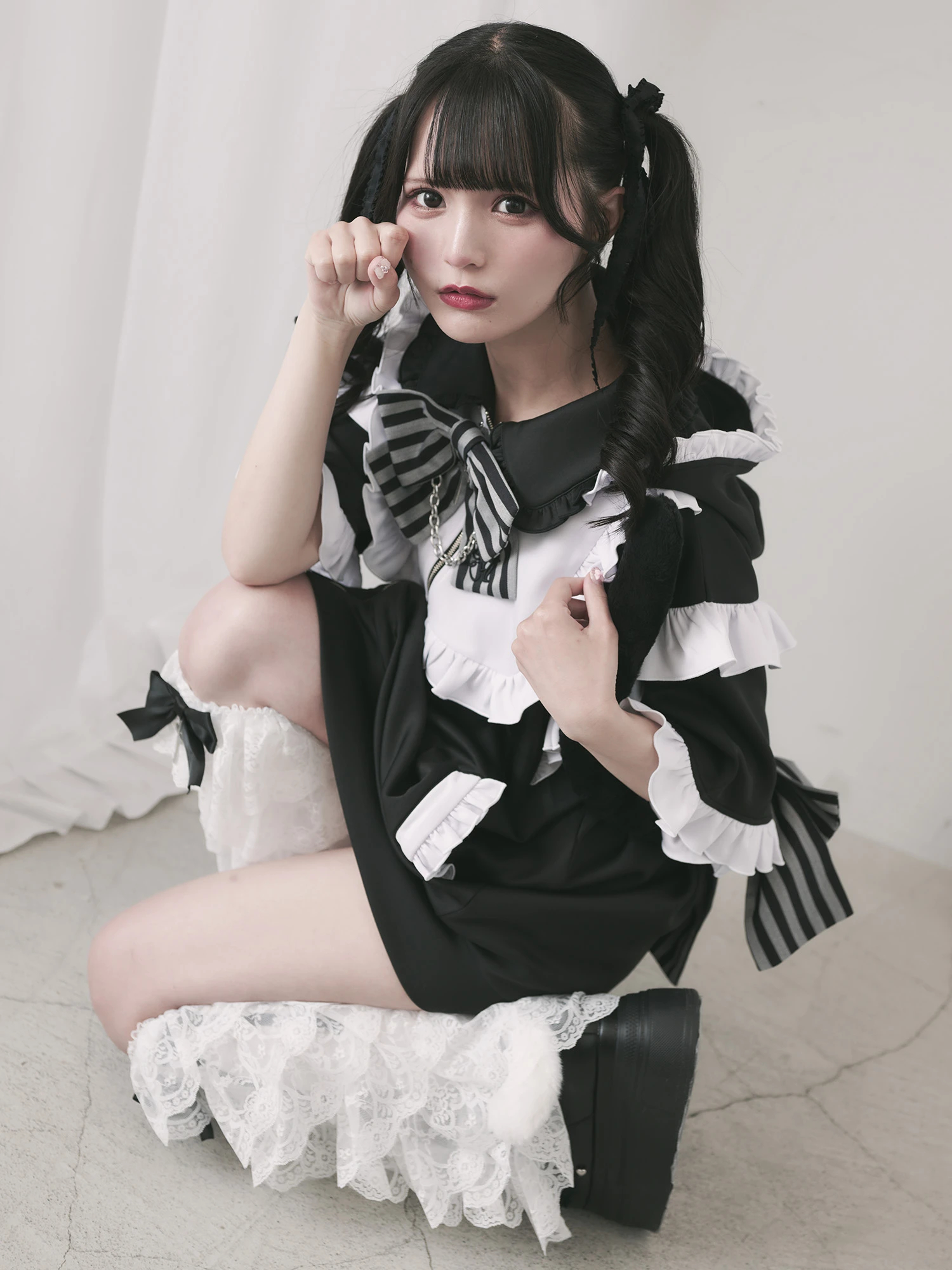 ジャージお姫様OP ブラック　Jamie エーエヌケー　サブ地雷系 お姫様ブラウス - Jamie エーエヌケー(ジェイミーエーエヌケー