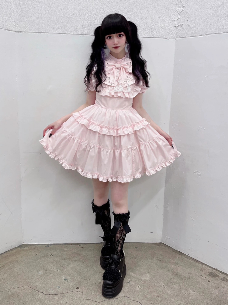 [最終値下げ]Jamieえーエヌケー　ゴスロリ　お姫様ワンピース　ピンク お姫様ゴシックワンピース - Jamie エーエヌケー(ジェイミーエー