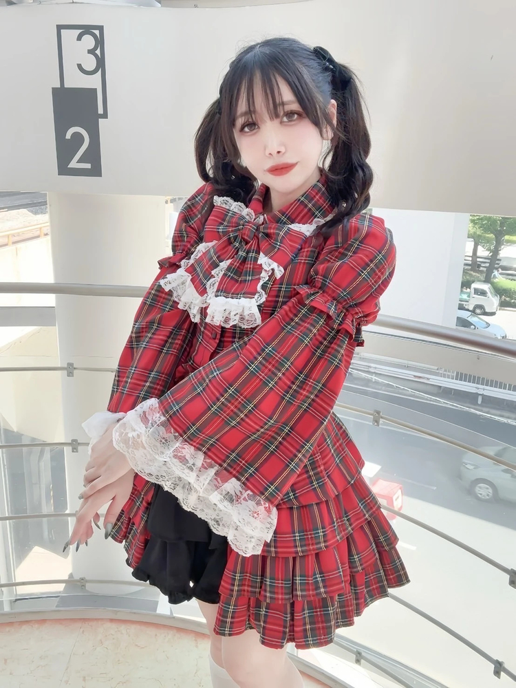 Jamie エーエヌケー 姫袖お姫さまティアードブラウスBigおリボンお姫様