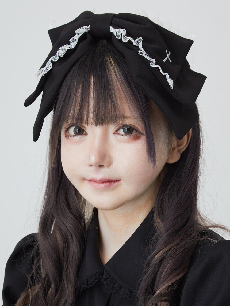 クロス刺繍リボンバレッタ - Jamie エーエヌケー(ジェイミーエー