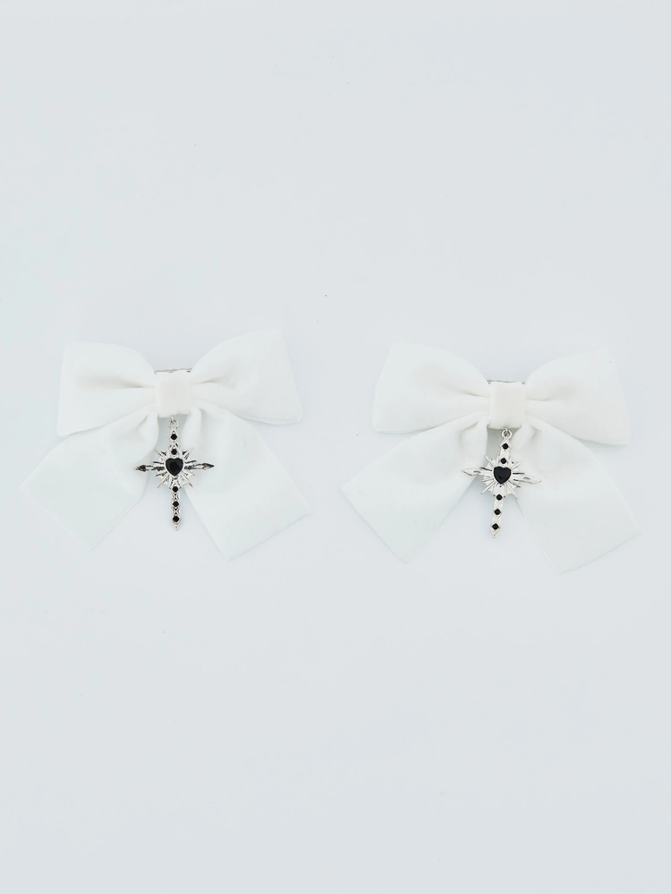 クロスモチーフベロアリボンバレッタ - Jamie エーエヌケー(ジェイミー