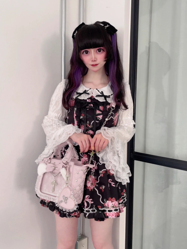 [最終値下げ]Jamieえーエヌケー　ゴスロリ　お姫様ワンピース　ピンク ゴシックローズお姫様セットアップ - Jamie エーエヌケー