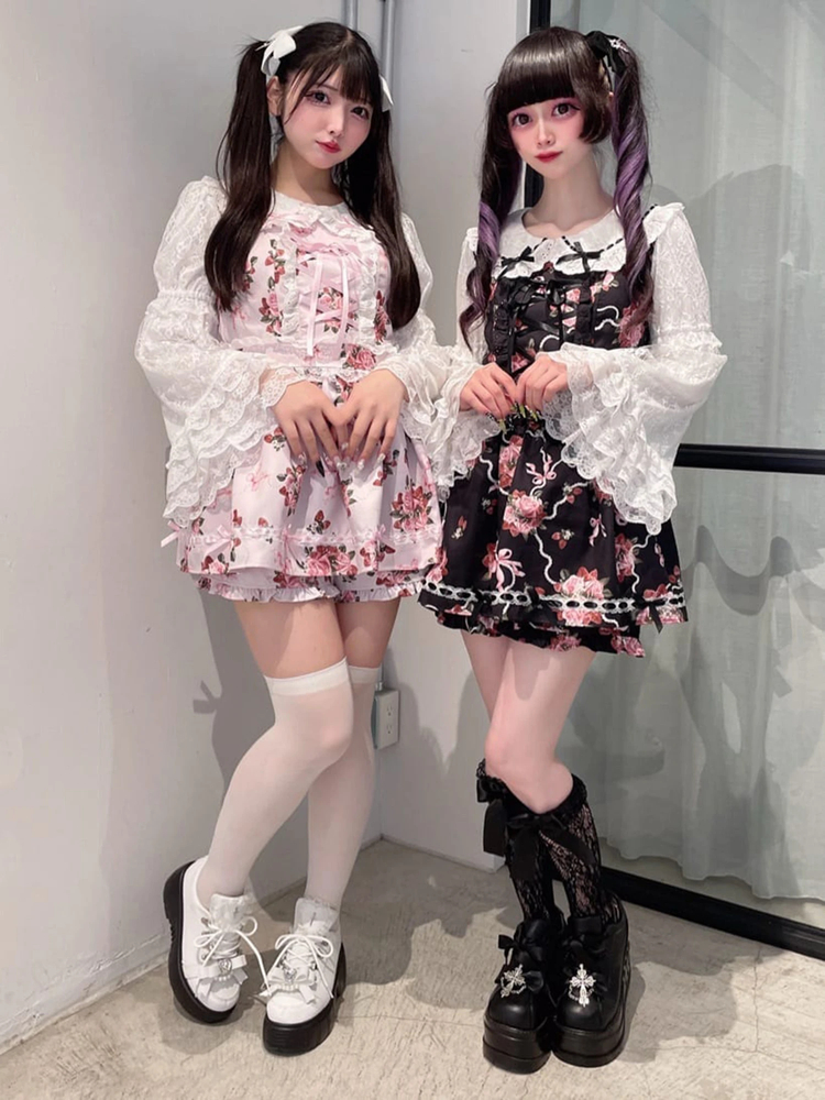 [最終値下げ]Jamieえーエヌケー　ゴスロリ　お姫様ワンピース　ピンク ゴシックローズお姫様セットアップ - Jamie エーエヌケー