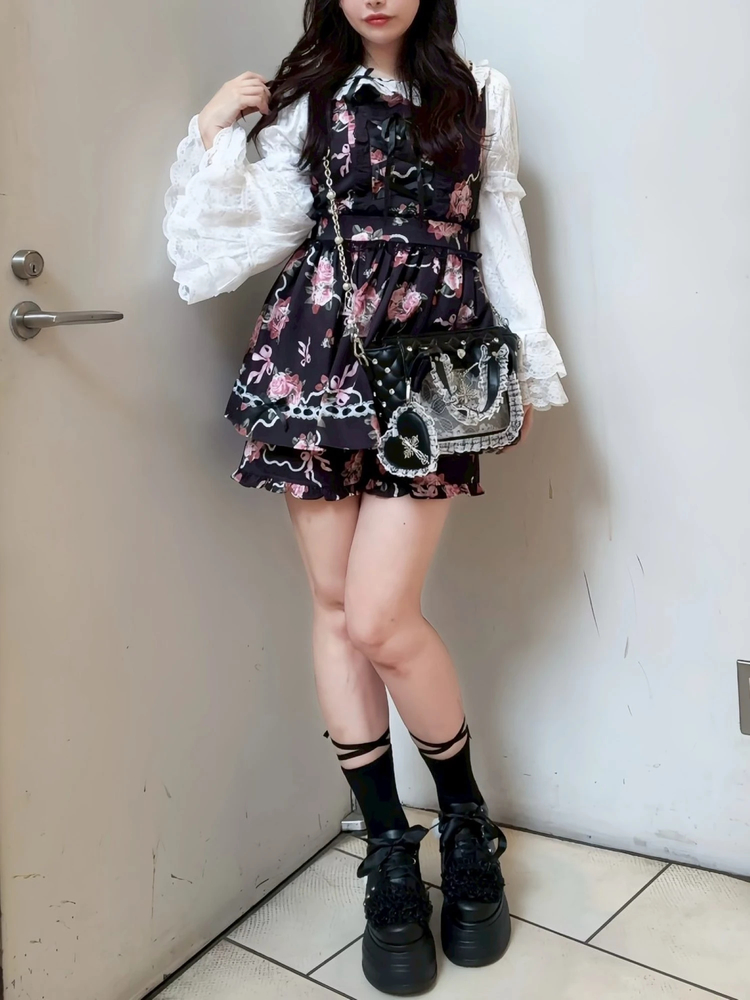 ☆値下げ☆Ank Rouge ゴシックローズのセットアップ ブラック ☆