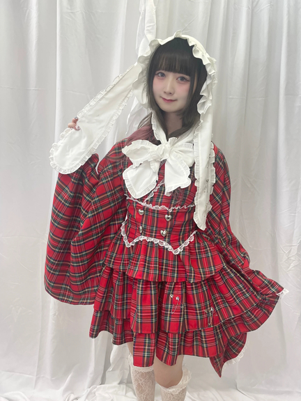 着物のワンピース(レッド)