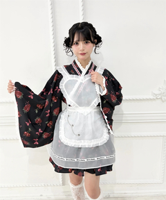ハートエプロンゴシック苺浴衣ドレス