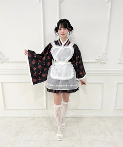ハートエプロンゴシック苺浴衣ドレス