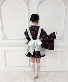ハートエプロンゴシック苺浴衣ドレス