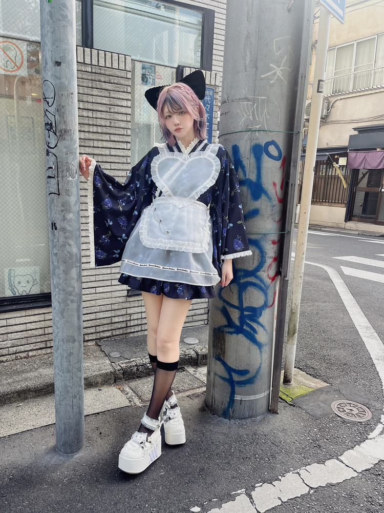 ハートエプロンゴシック苺浴衣ドレス - Jamie エーエヌケー(ジェイミー