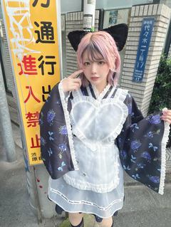 ハートエプロンゴシック苺浴衣ドレス