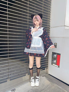 ハートエプロンゴシック苺浴衣ドレス