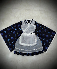 ハートエプロンゴシック苺浴衣ドレス