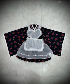ハートエプロンゴシック苺浴衣ドレス