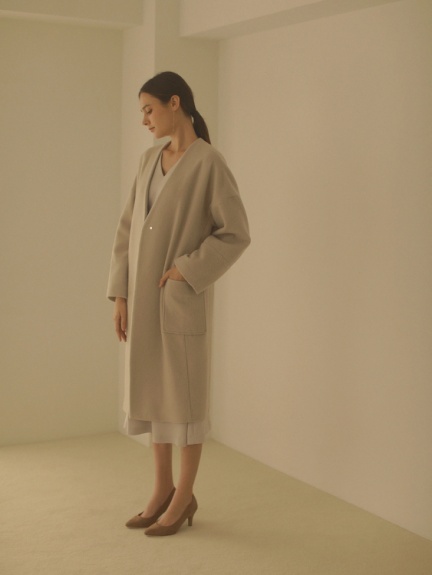 アルパカシャギーノーカラーコート Cachec カシェック のコート ファッション通販 Ailand アイランド アルパカシャギーノーカラーコート Cachec カシェック のコート ファッション通販 Ailand アイランド