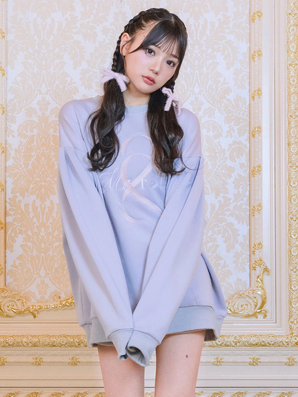 Meroir刺しゅうプルオーバー(グレー)