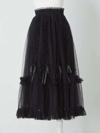 チュールティアードドーリーSK - Me roir(ミーロワール)のスカート
