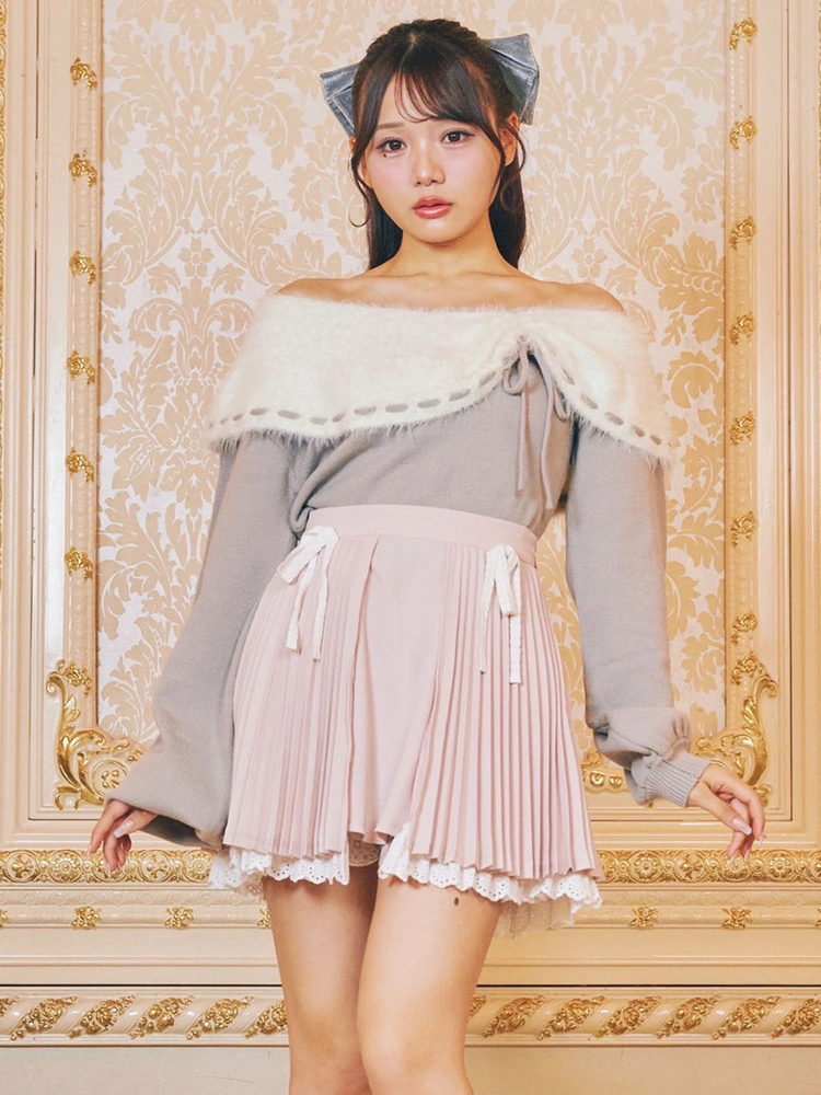 バーバリー アコーディオンプリーツスカート ピンクチェック BURBERRY