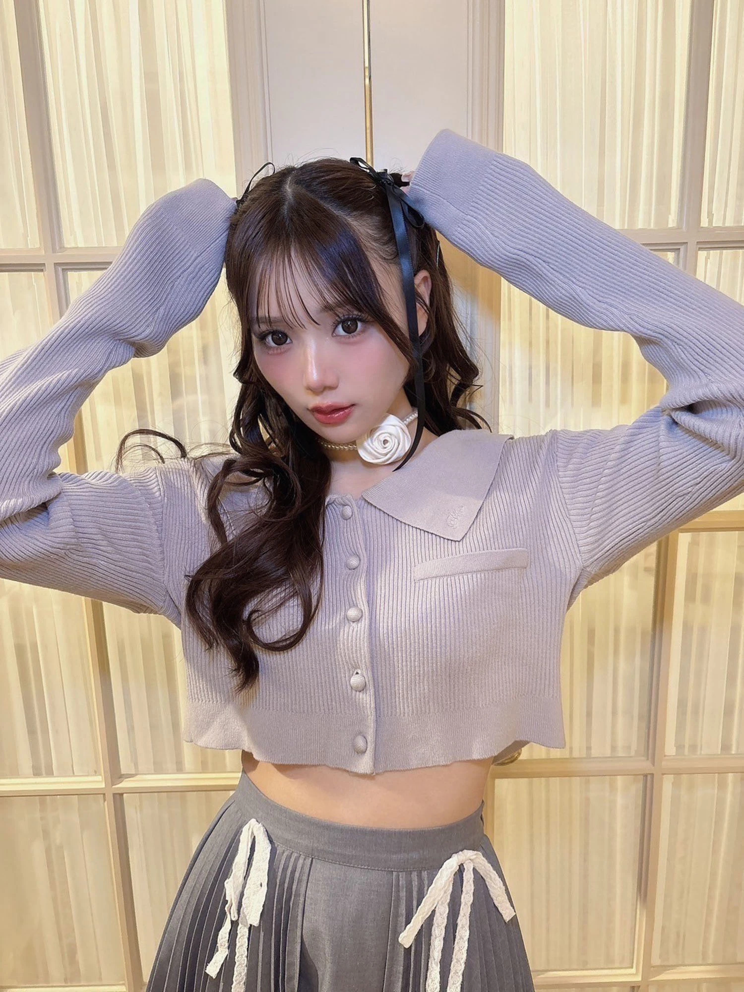アコーディオンプリーツラップスカート - Me roir(ミーロワール