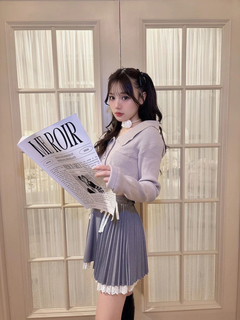 アコーディオンプリーツラップスカート