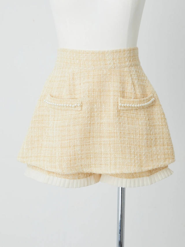 タックフリルツイードスカパン - Me roir(ミーロワール)のショート  