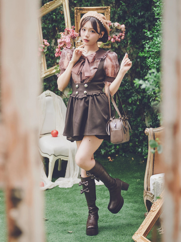 チェックオーガンジーリボンブラウス - Me roir(ミーロワール)のシャツ