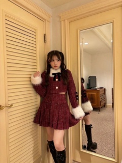 ラメツイードファージャケット